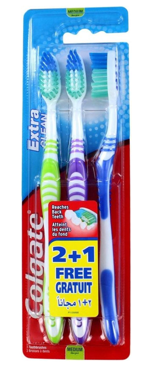 Colgate Extra Clean Зубные щетки 3 упаковки Medium