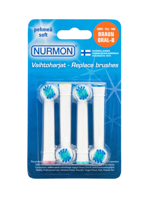 Nurmon Oral-B / Braun Сменная щетка 4 шт