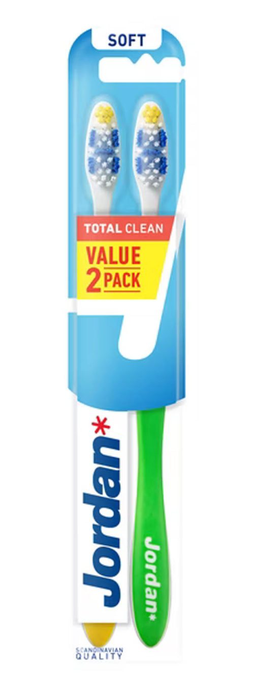 Jordan Total Clean Soft Зубная щетка Мягкая 2 шт