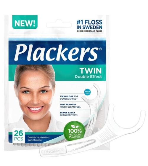 Plackers Twin Флосс-зубочистки 26 шт 