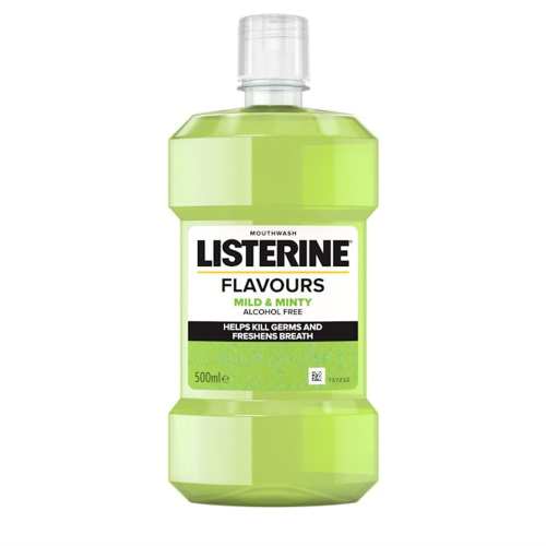 Ополаскиватель для рта Listerine Flavors Mild & Minty с мягким мятным вкусом, 500 мл 