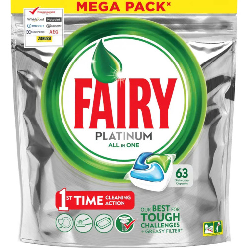 Fairy Platinum Green моющее средство 63 шт