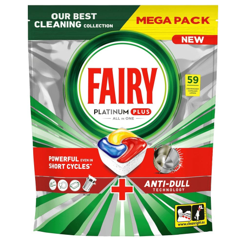 Fairy Platinum Plus All in One Капсулы для Посудомоечной Машины 59 шт