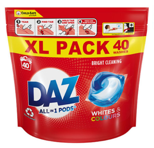 Daz All in 1 Капсулы для стирки белого и цветного белья 40шт
