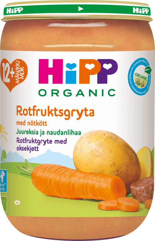 HiPP Organic овощи и говядина, с 1 года, 220гр. 
