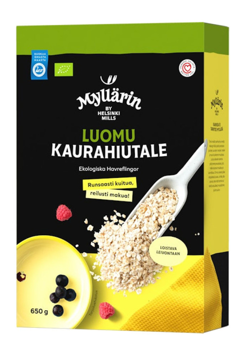 Myllärin Органические овсяные хлопья, 650 г