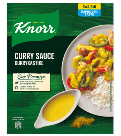 Сухая смесь для соуса Knorr Curry 3×24 г 