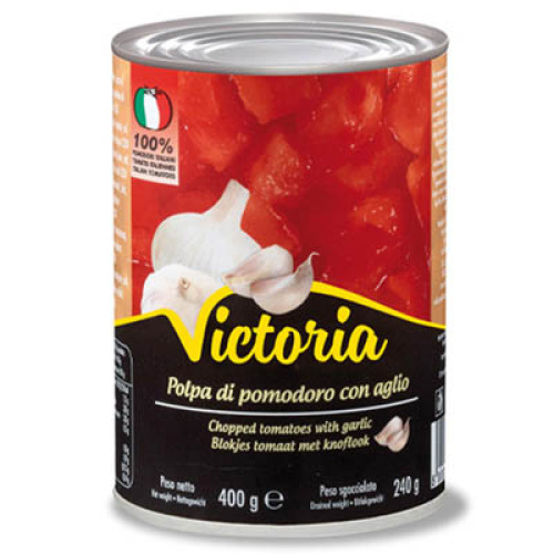 Victoria чесночное томатное пюре 400г/240г