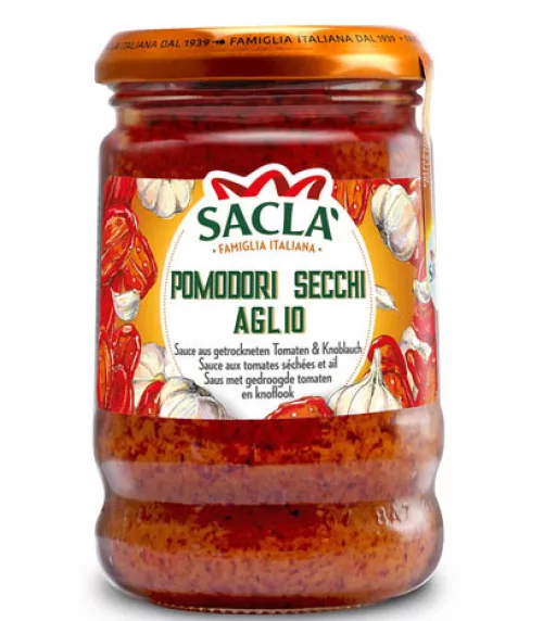 Сакла Соус для пасты с вялеными томатами и чесноком, 190 г 