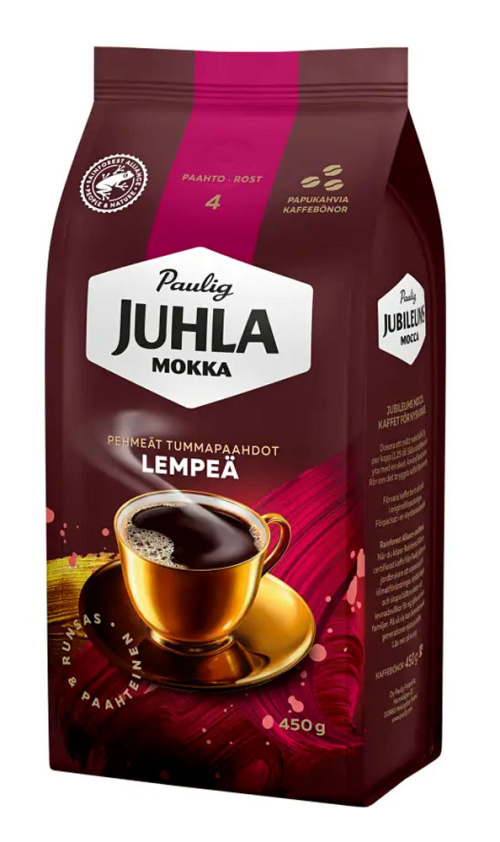 Paulig Juhla Mokka Lempeä Кофе в зернах 450 г
