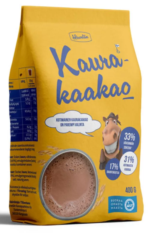 Hirvelän Oat Cocoa овсяный какао напиток, 400 г 