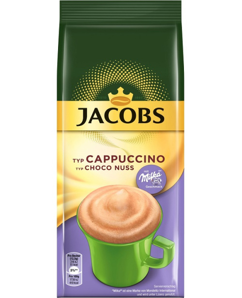 Jacobs кофе капучино с орехами 500 г