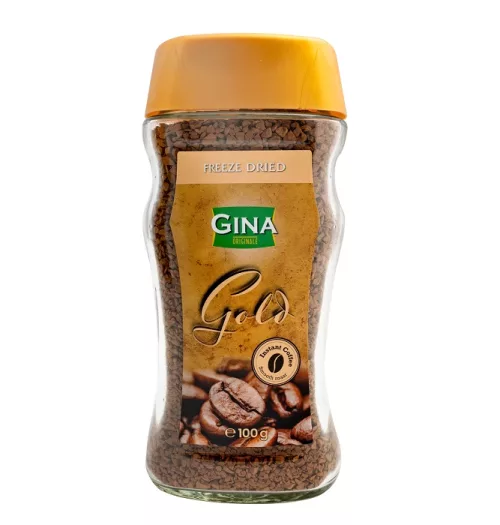 Gina Gold Растворимый кофе в стеклянной банке 100 г