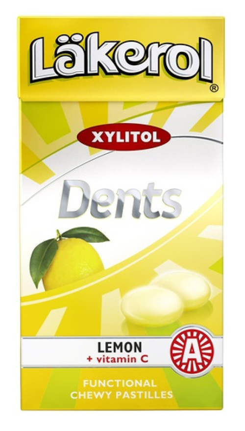 Läkerol Dents Lemon Xylitol пастилки с лимоном 36 г