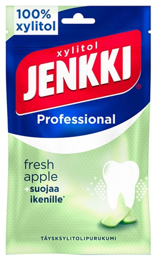 Jenkki Professional  жевательная резинка с ксилитолом и яблоком 80 г