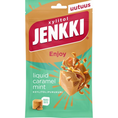 Жевательные резинки Jenkki Enjoy Карамель с мятой 70 г  