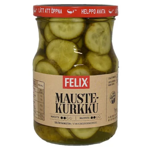 Felix маринованные ломтики огурцов в пряном рассоле 560/300 г