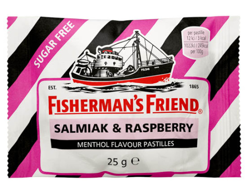 Fisherman's Friend со вкусом салмиака и малины, без сахара, 25 г 