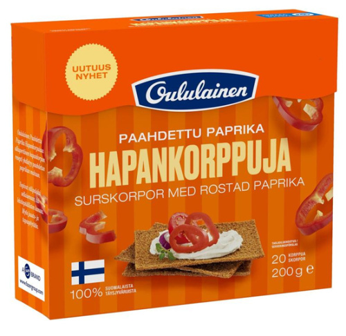 Oululainen pepper crisp bread 200g