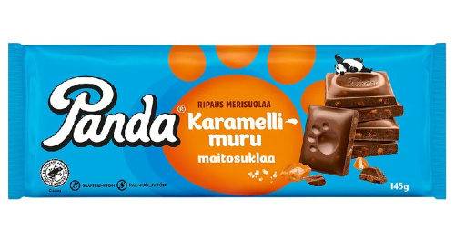Шоколад Panda молочный с карамельной крошкой и морской солью, 145 г 