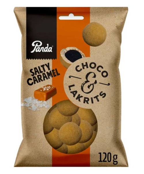 Panda Лакричные конфеты с карамельным вкусом в белом шоколаде, 120 г