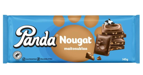 Шоколадная плитка Panda молочный с нугой, 145 г 