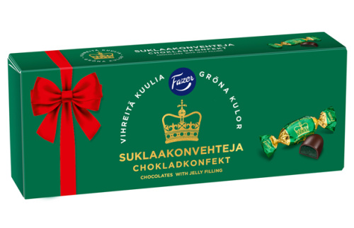 Конфеты Fazer Vihreitä kuulia в тёмном шоколаде, 295 г 