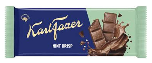 Шоколадный батончик Karl Fazer Mint Crisp, 95 г 