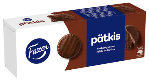 Fazer Pätkis Печенье с шоколадом и мятным трюфелем 142 г