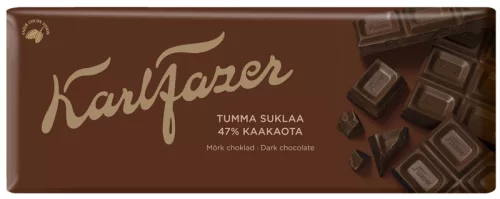 Тёмный шоколад Karl Fazer, плитка 180 г 