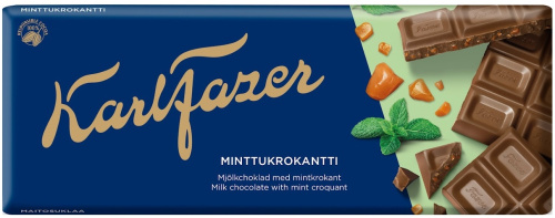 Fazer Mint Krokant молочный шоколад 180 г 