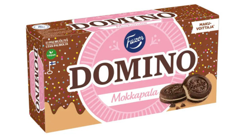 Fazer Domino Шоколадное печенье с начинкой со вкусом моккапала (финского шоколадного брауни с кофе) 350 г