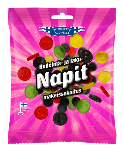 Finlandia Candy Фруктовые и лакричные леденцы 110 г 