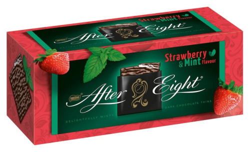 Nestle After Eight шоколадные пластинки с Клубникой и Мятой, 200 г
