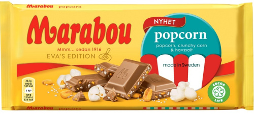 Marabou Шоколад попкорн 185г
