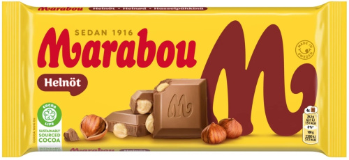 Marabou Helnöt Шоколад с фундуком 200г 