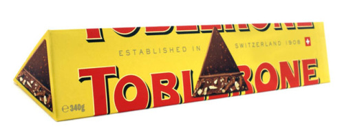 Молочный шоколад Toblerone, плитка 340 г 