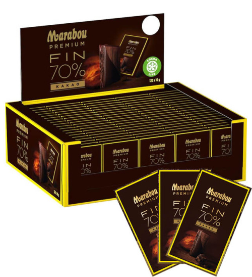 Marabou Premium FIN тёмный шоколад 70% какао, кусочек 10 г 