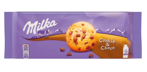 Milka Печенье с шоколадной крошкой 135г