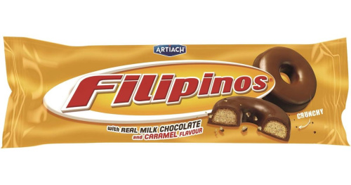 Filipinos Печенье со вкусом карамели в молочном шоколаде 128г 