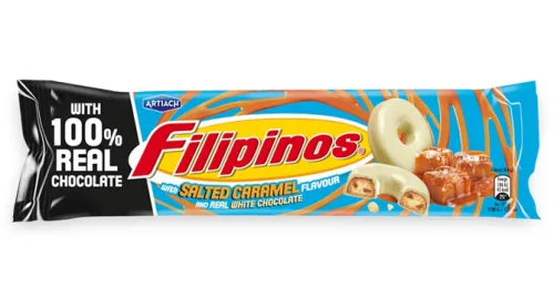 Печенье Filipinos с солёной карамелью в белом шоколаде, 118 г 