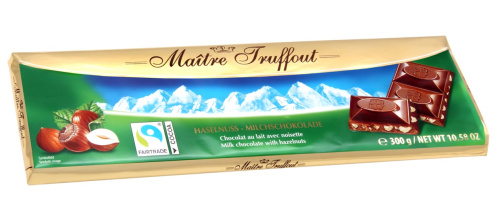 Maitre Truffout Молочный шоколад с фундуком 300г