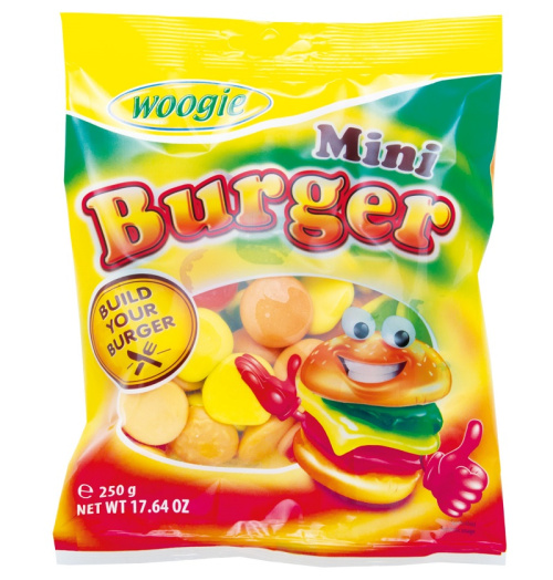 Woogie Trolli Mini Burger Жевательные конфеты 250 г
