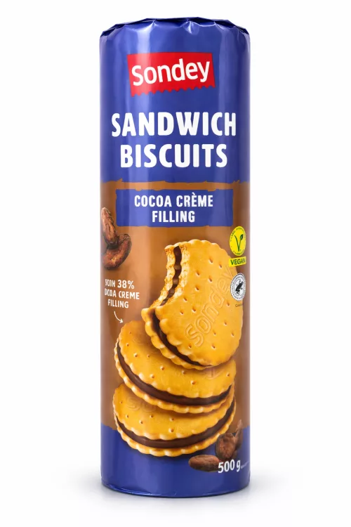 Sondey Sandwich Biscuits Cocoa Crème Filling, 500 г 