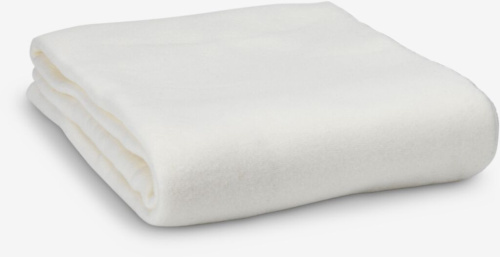 JUSK Флисовое одеяло SKOGVIKKE 130x160, белое 