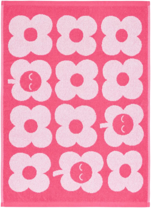 Finlayson Полотенце для рук Finlayson с цветочным рисунком, 50x70 см, розовое. 