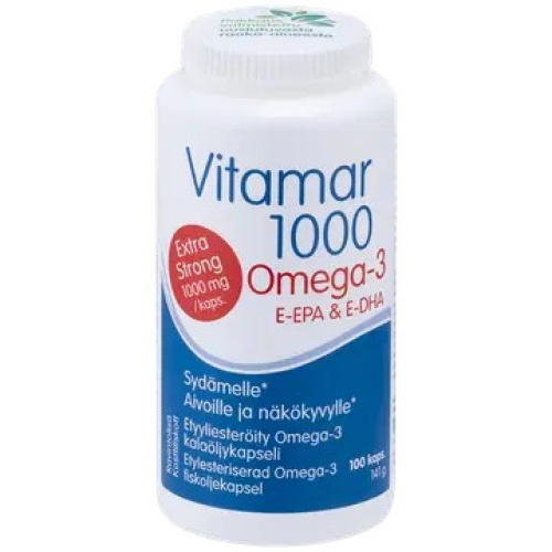 Vitamar 1000 — капсулы с этерифицированными Омега-3 (100 капсул / 141 г) 