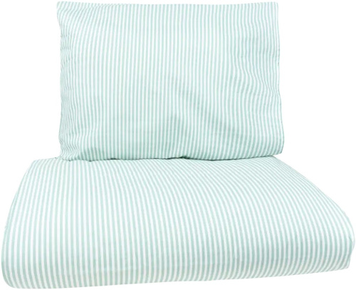 Комплект постельного белья Xtra Lykke 150 x 210 см + 55 x 65 см, зелено-белый 