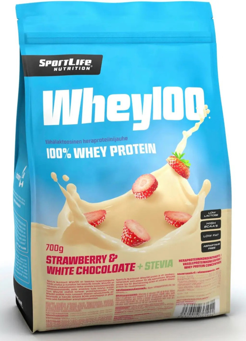 SportLife NutritionПротеиновый порошок SportLife Nutrition Whey100 700 г со вкусом белого шоколада и клубники 