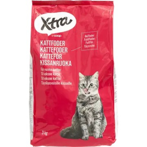 Экстра сухой кошачий корм с мясом, 3 кг 